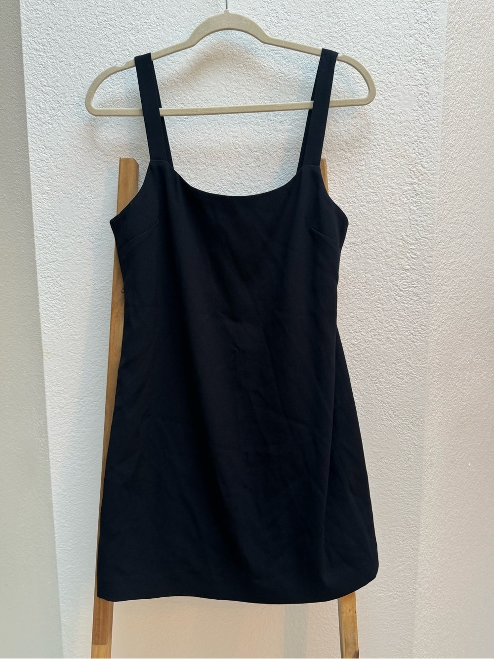 Aritzia Babaton Black A Line Slip Mini Dress with Thick Straps Minimalist